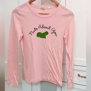 American Eagle Vintage Long Sleeve T Shirt Nuts About You MEDIUM